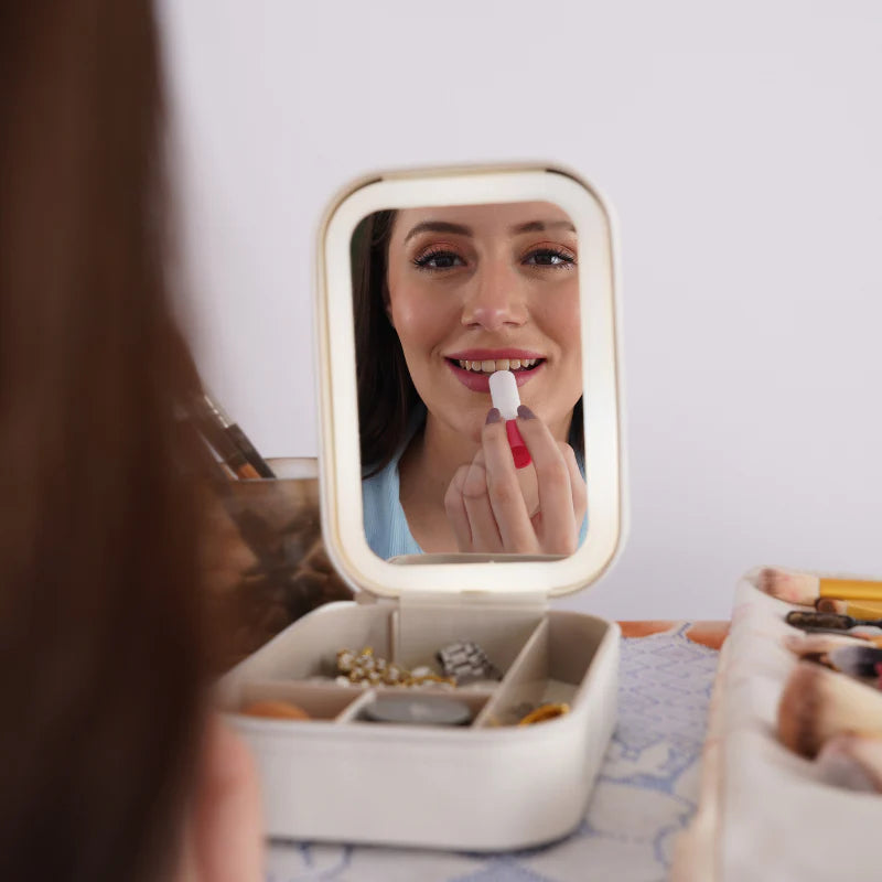 Dreamy™️|Premium Vanity Makeup Box with LED Mirror
