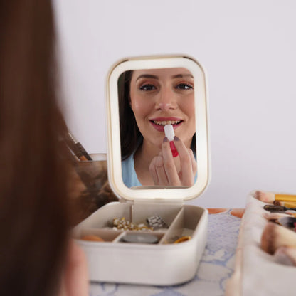 Dreamy™️|Premium Vanity Makeup Box with LED Mirror