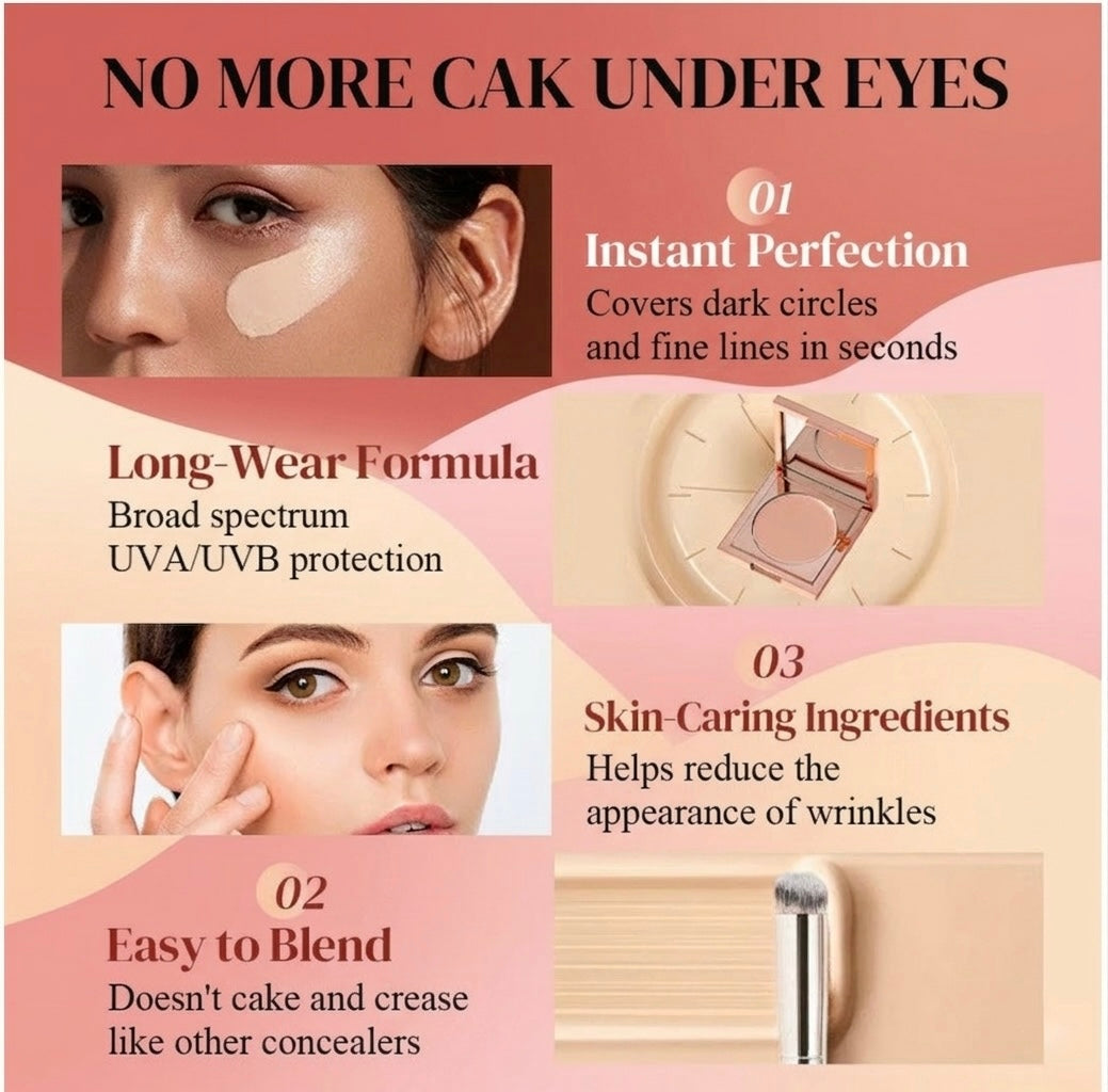 Dreamy™️ | CC UnderEye Corrector for Dark circles in MEDIUM TAN (FREE BRUSH KIT)-100% Authentic
