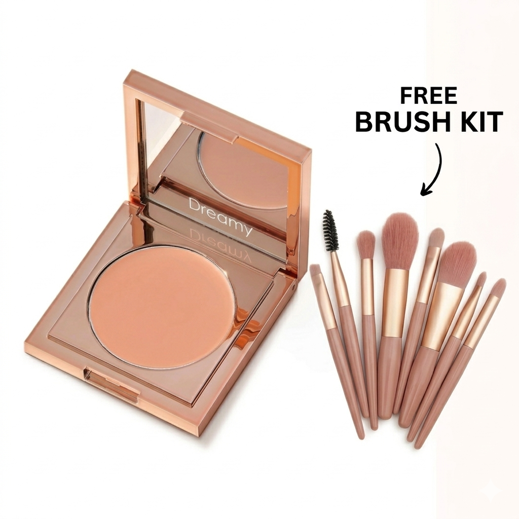 Dreamy™️ | CC UnderEye Corrector for Dark circles in MEDIUM TAN (FREE BRUSH KIT)-100% Authentic