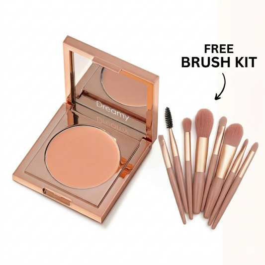 Dreamy™️ | CC UnderEye Corrector for Dark circles in MEDIUM TAN (FREE BRUSH KIT)-100% Authentic