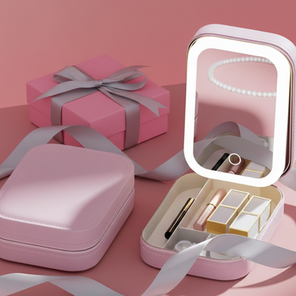 Dreamy™️|Premium Vanity Makeup Box with LED Mirror